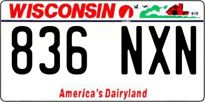 WI license plate 836NXN