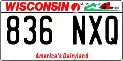 WI license plate 836NXQ