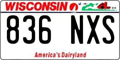 WI license plate 836NXS
