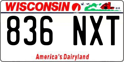 WI license plate 836NXT