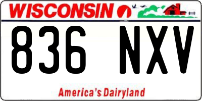 WI license plate 836NXV