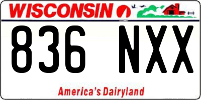 WI license plate 836NXX