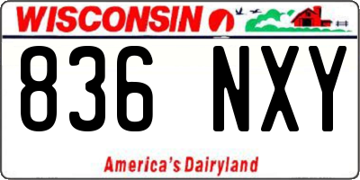 WI license plate 836NXY