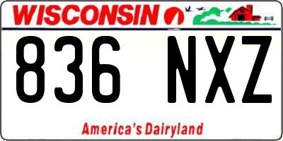 WI license plate 836NXZ
