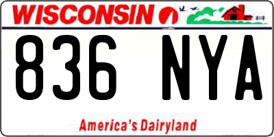 WI license plate 836NYA