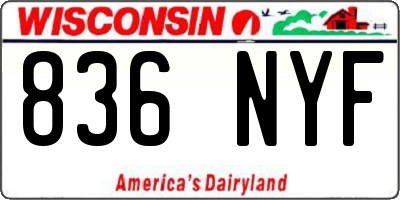WI license plate 836NYF