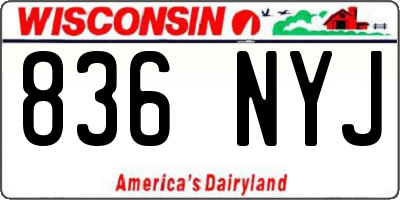 WI license plate 836NYJ