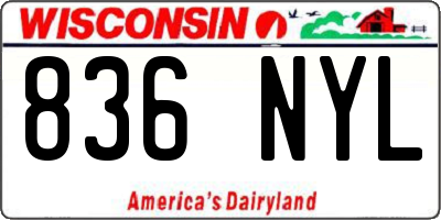 WI license plate 836NYL