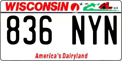 WI license plate 836NYN