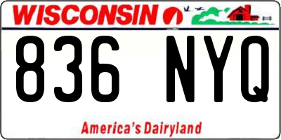 WI license plate 836NYQ