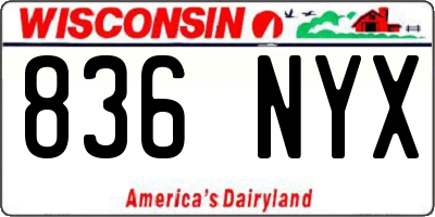 WI license plate 836NYX