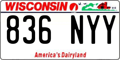 WI license plate 836NYY