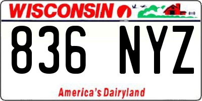 WI license plate 836NYZ