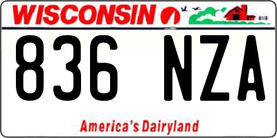 WI license plate 836NZA