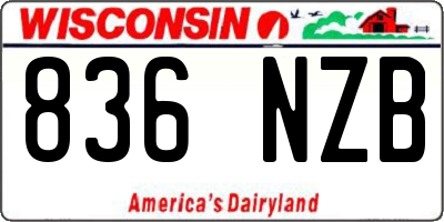 WI license plate 836NZB
