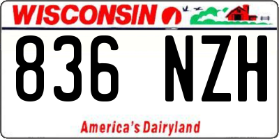WI license plate 836NZH