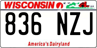 WI license plate 836NZJ