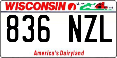WI license plate 836NZL
