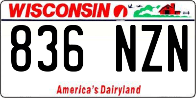 WI license plate 836NZN
