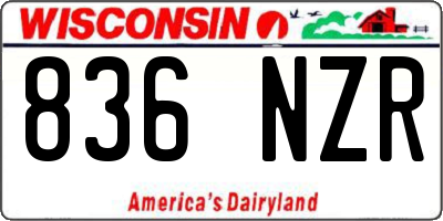 WI license plate 836NZR