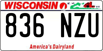 WI license plate 836NZU