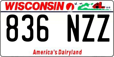 WI license plate 836NZZ