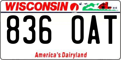WI license plate 836OAT