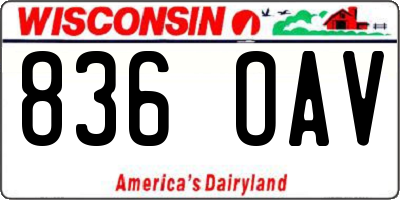 WI license plate 836OAV