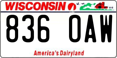 WI license plate 836OAW