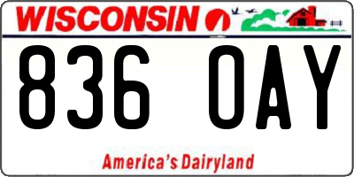 WI license plate 836OAY