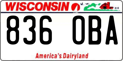 WI license plate 836OBA