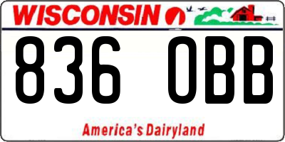 WI license plate 836OBB