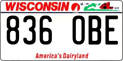 WI license plate 836OBE