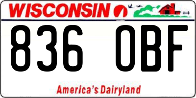 WI license plate 836OBF