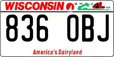 WI license plate 836OBJ