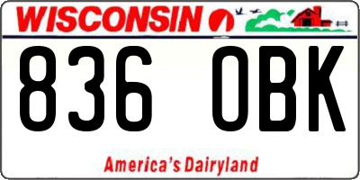 WI license plate 836OBK