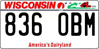 WI license plate 836OBM