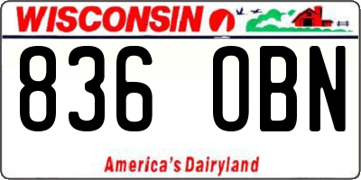 WI license plate 836OBN