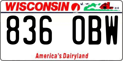 WI license plate 836OBW
