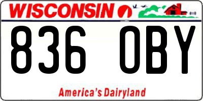WI license plate 836OBY