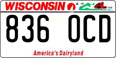 WI license plate 836OCD