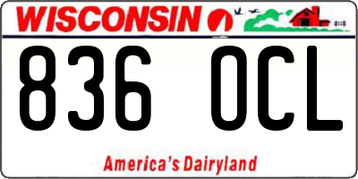 WI license plate 836OCL