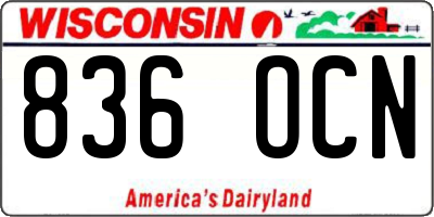 WI license plate 836OCN