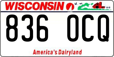 WI license plate 836OCQ