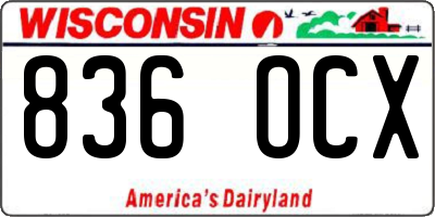 WI license plate 836OCX