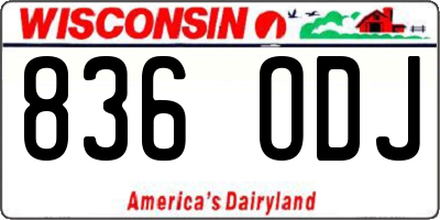 WI license plate 836ODJ