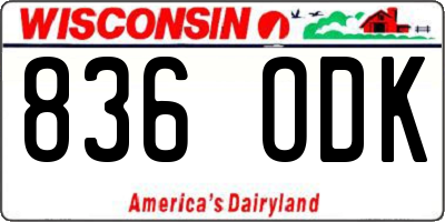 WI license plate 836ODK
