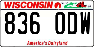 WI license plate 836ODW