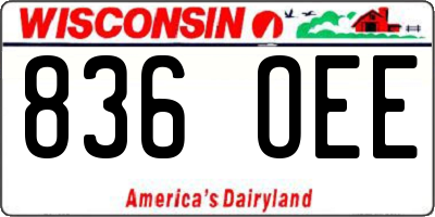 WI license plate 836OEE