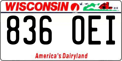 WI license plate 836OEI